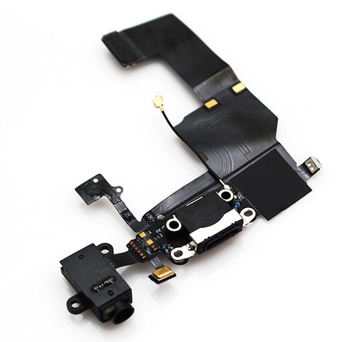 System Anschluss Connector inkl. Audio Flexkabel schwarz passend für iPhone 5c