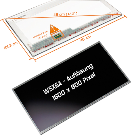 LED Display (matt) 17,3 passend für Asus HD + X751SJ