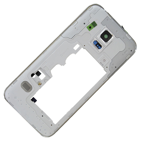 Samsung Galaxy S5 Mini Duos Mittel Cover/Gehäuse + Kamera Glas Schwarz SM-G800H