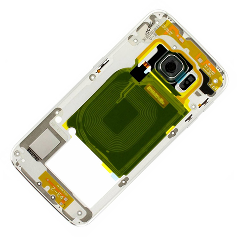 Samsung Galaxy S6 Edge Mittel Cover/Gehäuse + Kamera Glas Grün SM-G925F