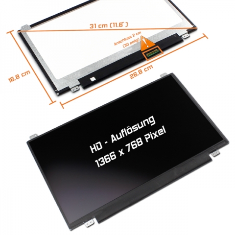 LED Display (matt) 11,6 passend für Toshiba P000628130
