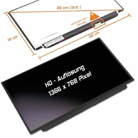 LED Display 12,5 (matt) passend für Fujitsu Lifebook P728 IPS